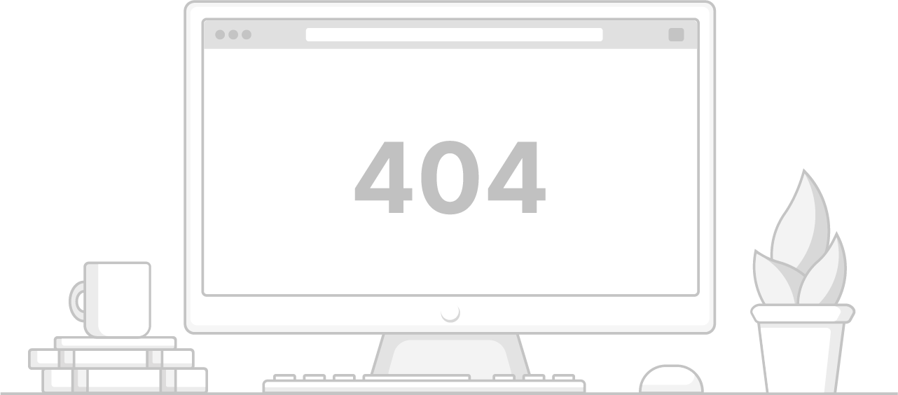 Grafik eines Computers mit einer 404-Fehlerseite